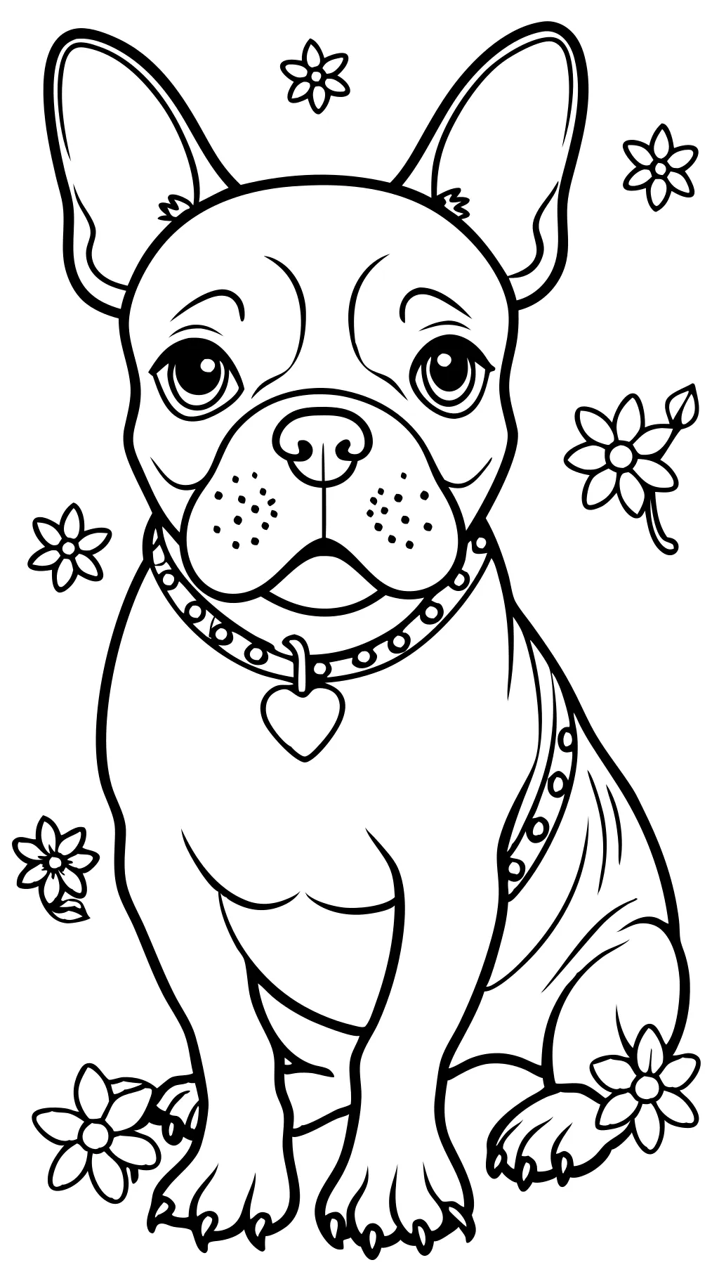 Página para colorear de Bulldog French